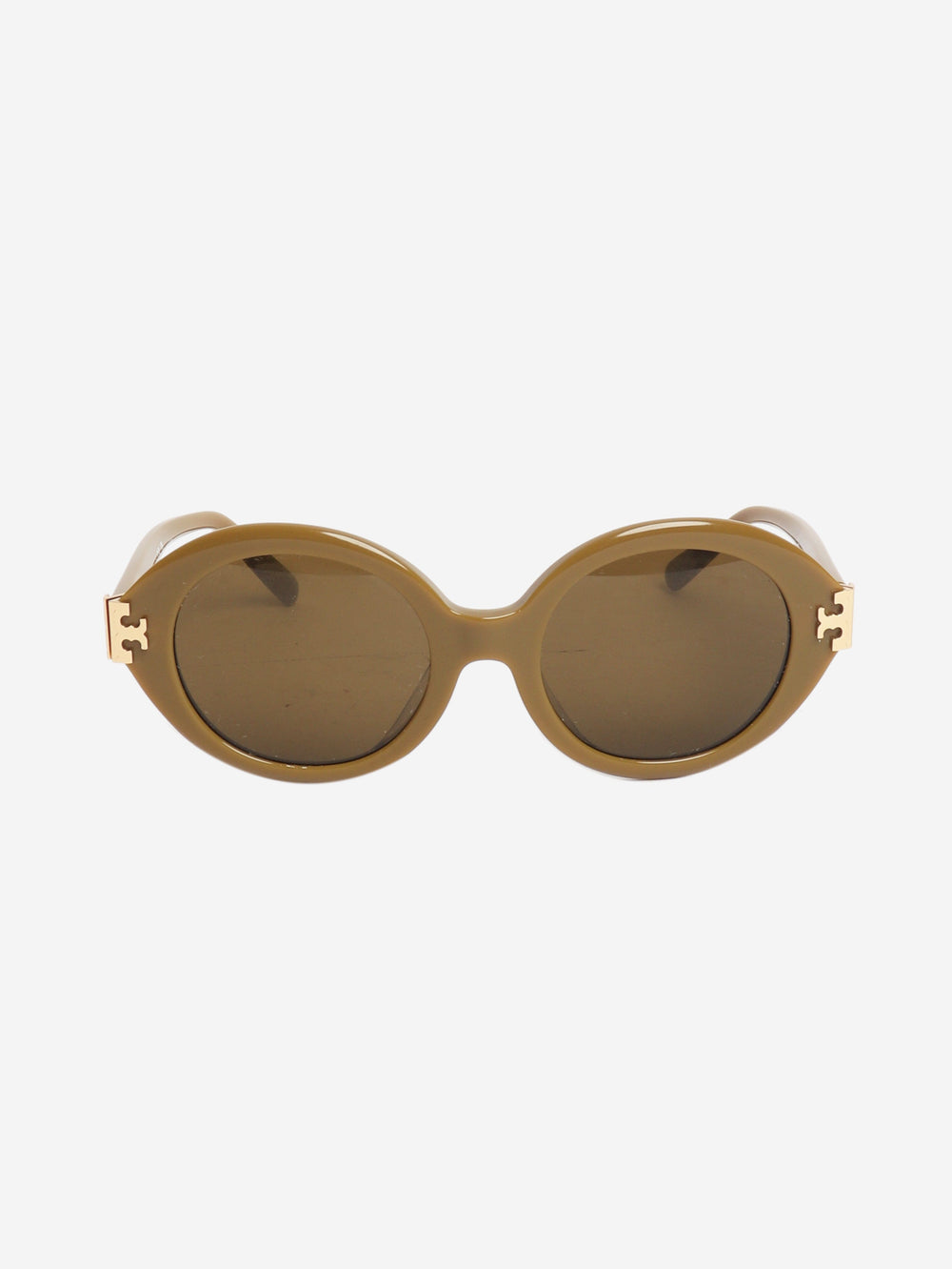 Olive green Eleanor oval sunglasses Sunglasses Tory Burch 