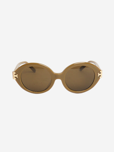Olive green Eleanor oval sunglasses Sunglasses Tory Burch 