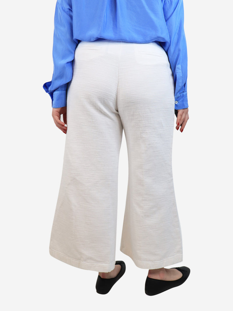 White cotton trousers - size UK 14 Trousers Zimmermann 