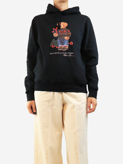 Black Polo Bear hoodie - size S