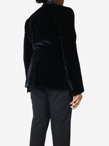 Dolce & Gabbana Black velvet blazer - size UK 14