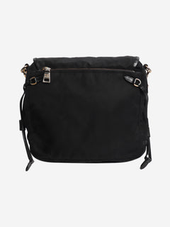Black nylon satchel bag