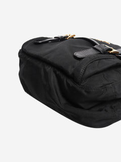 Black nylon satchel bag