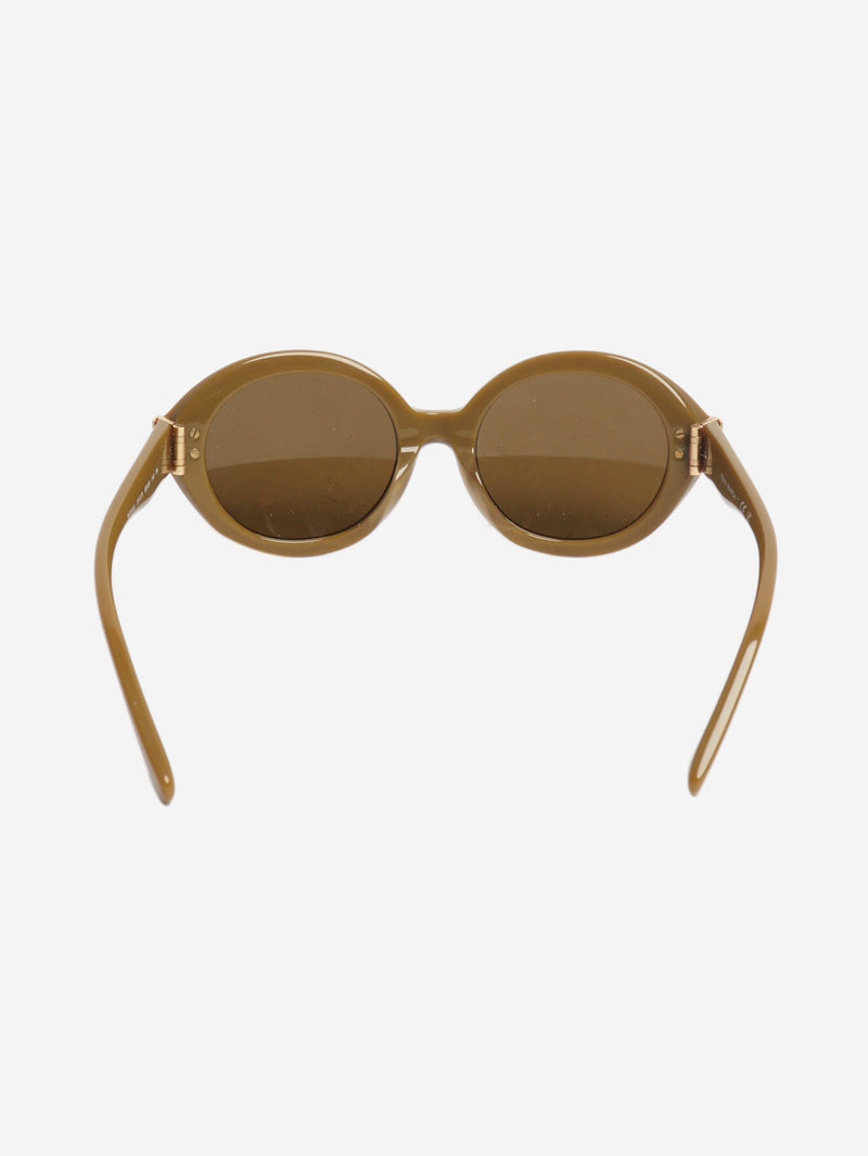 Olive green Eleanor oval sunglasses Sunglasses Tory Burch 