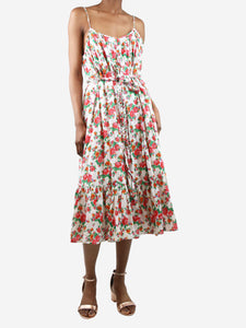 Rhode Multi floral-printed sleeveless midi dress - size XS