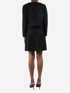 Black tweed sequin jacket and skirt set - size UK 8 Sets J.Crew 