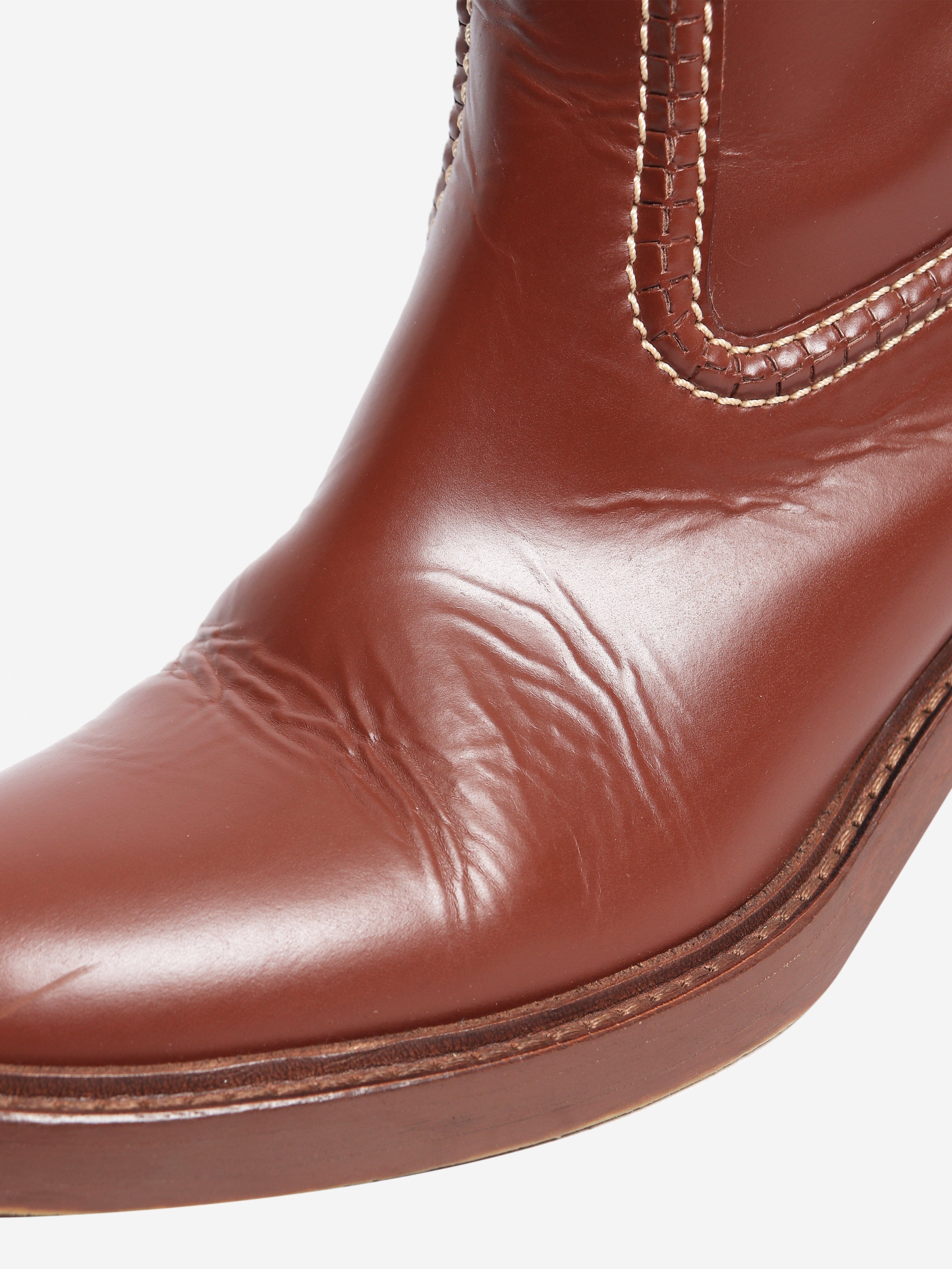 Chestnut Mallo leather knee-high boots - size EU 38 Boots Chloe 