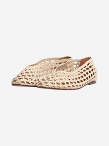 Anonymous Cream hand-braided ballerinas - size EU 40