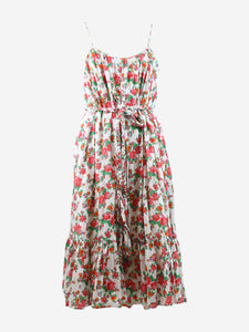 Rhode Multi floral-printed sleeveless midi dress - size XS