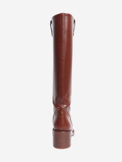 Chestnut Mallo leather knee-high boots - size EU 38 Boots Chloe 