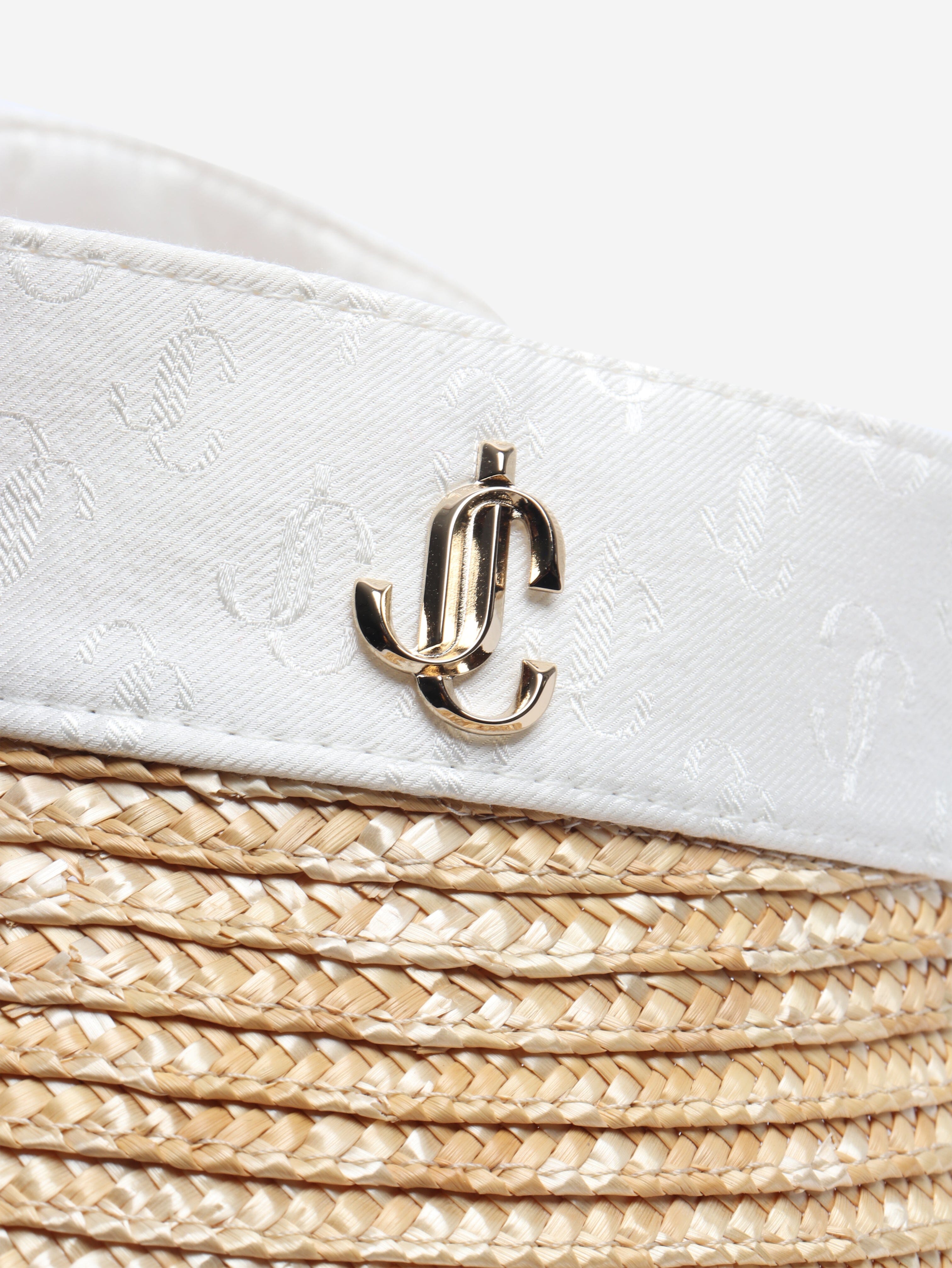 Neutral straw visor hat Hats Jimmy Choo 