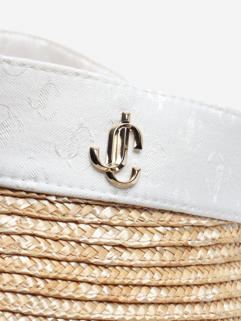 Neutral straw visor hat Hats Jimmy Choo 
