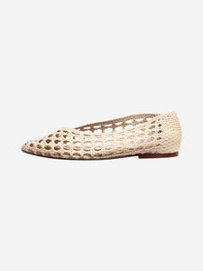 Anonymous Cream hand-braided ballerinas - size EU 40