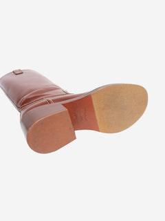 Chestnut Mallo leather knee-high boots - size EU 38 Boots Chloe 
