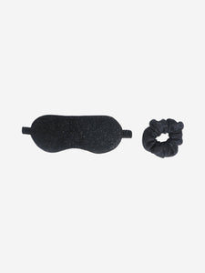 The Row Black facemask and scrunchie set