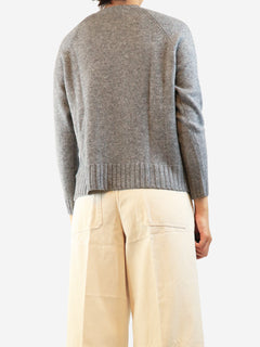 Grey merino cashmere jumper - size S