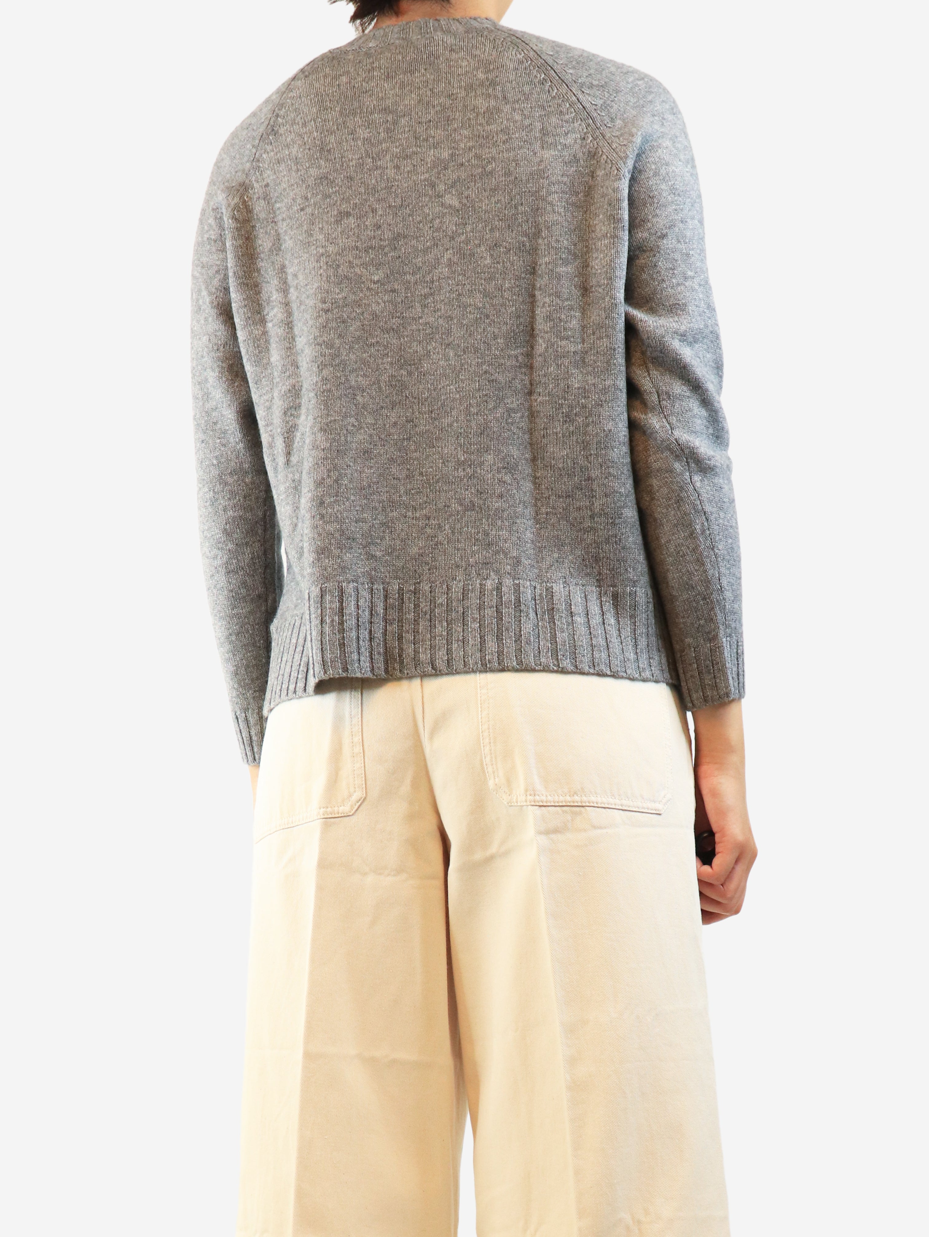 Grey merino cashmere jumper - size S