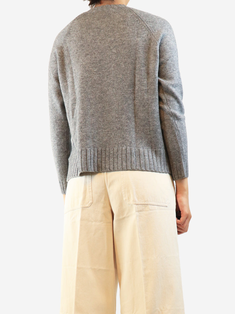 Grey merino cashmere jumper - size S