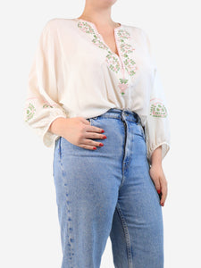 Vilshenko Ivory Eliza blouse - size UK 12