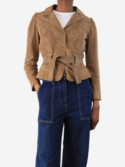 Taupe suede jacket - size UK 8 Coats & Jackets Paule Ka 
