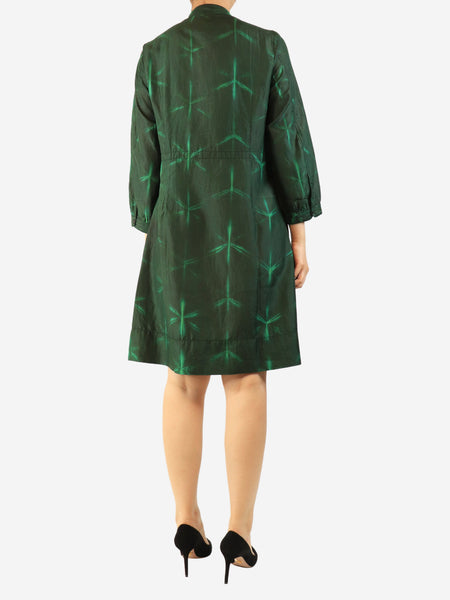 Green silk tunic - size L alternate image