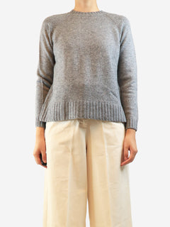 Grey merino cashmere jumper - size S