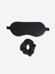 The Row Black facemask and scrunchie set