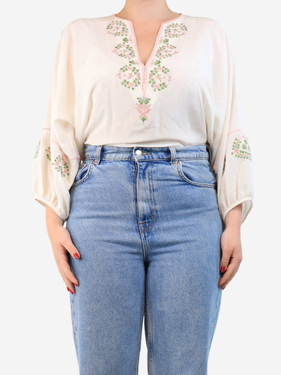 Ivory Eliza blouse - size UK 12 Tops Vilshenko 