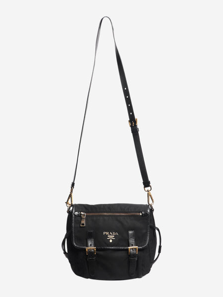 Black nylon satchel bag alternate image
