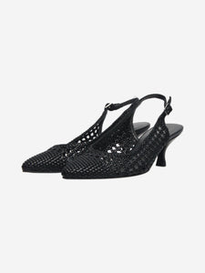 Stuart Weitzman Black woven slingback pumps - size EU 35.5