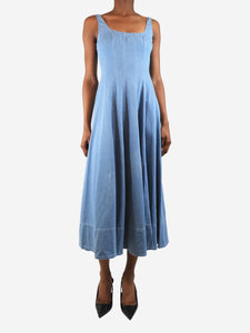 Staud Blue denim midi dress - size UK 6