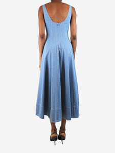 Staud Blue denim midi dress - size UK 6