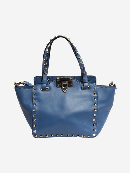 Blue Rockstud leather 2way bag product image