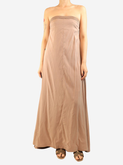 Pink monili silk maxi dress - size M Dresses Brunello Cucinelli 