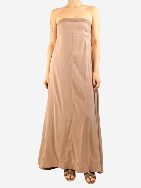 Pink monili silk maxi dress - size M product image