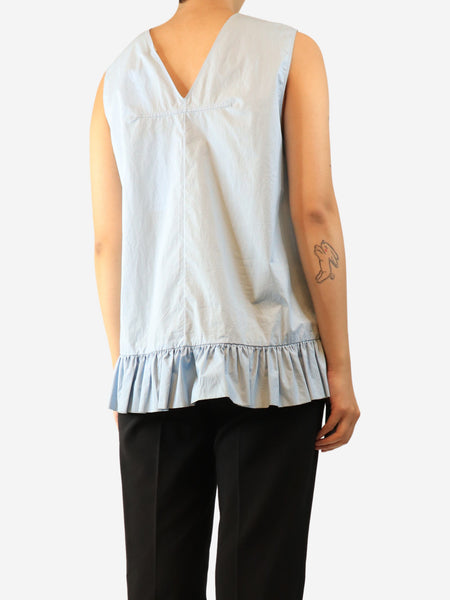 Blue peplum top - size UK 10 alternate image