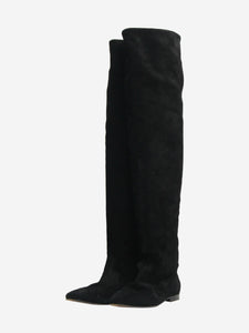 Isabel Marant Black suede over-the-knee boots - size EU 38