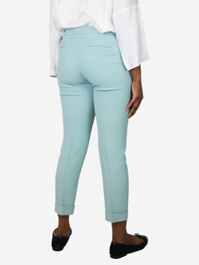 Etro Pale turquoise cropped pocket trousers - size UK 12
