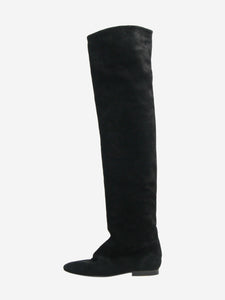 Isabel Marant Black suede over-the-knee boots - size EU 38