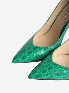 The Attico Green animal print pointed toe heels - size EU 37