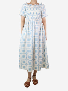 Daydress Light blue smocked printed dress - size S