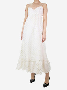 Athena Procopiou White embroidered strap dress - size S