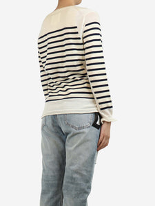 Junya Watanabe x Comme Des Garçons Cream striped wool top - size S