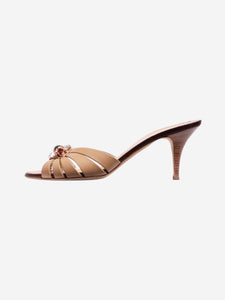 Giuseppe Zanotti Tan jewelled mules - size EU 41