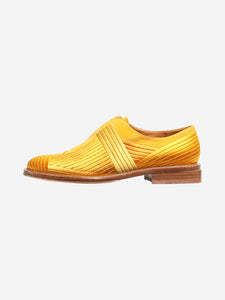 Clergerie Yellow embroidered slip-on shoes - size EU 39