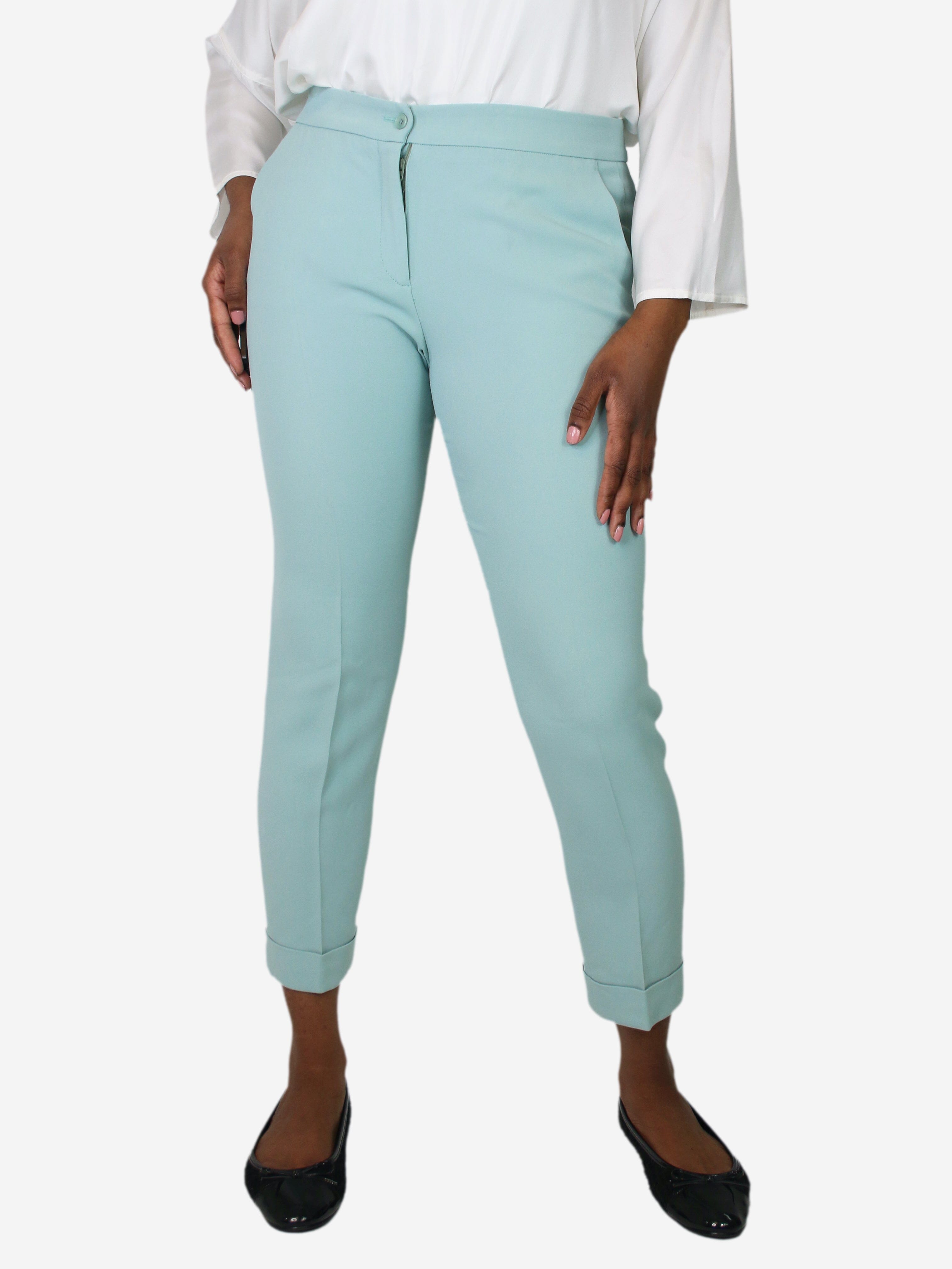 Pale cropped pocket trousers