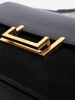 Black Lulu suede and leather bag Shoulder bags Saint Laurent 