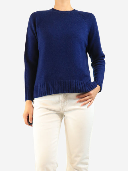 Navy merino cashmere jumper - size S product image