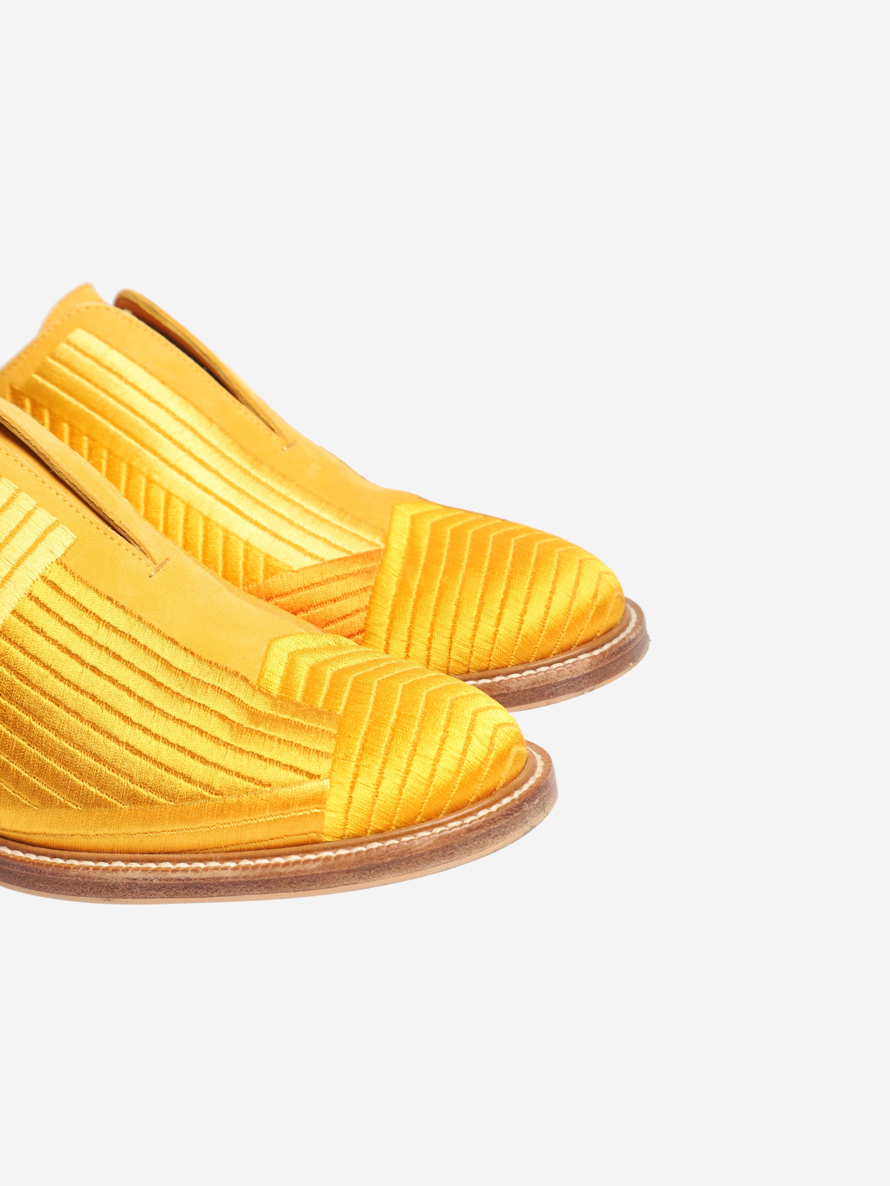 Yellow embroidered slip-on shoes - size EU 39 Flat Shoes Clergerie 