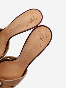 Giuseppe Zanotti Tan jewelled mules - size EU 41